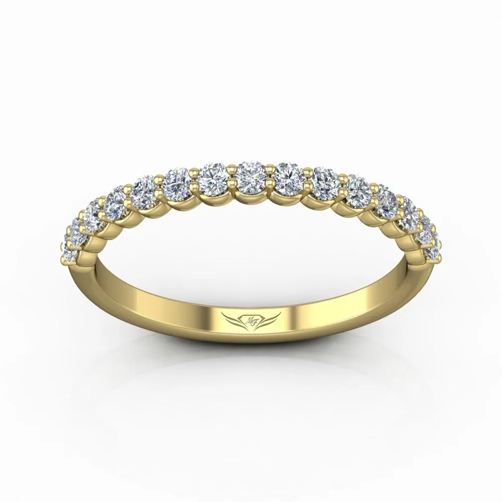 Shared Prong Wedding Band .