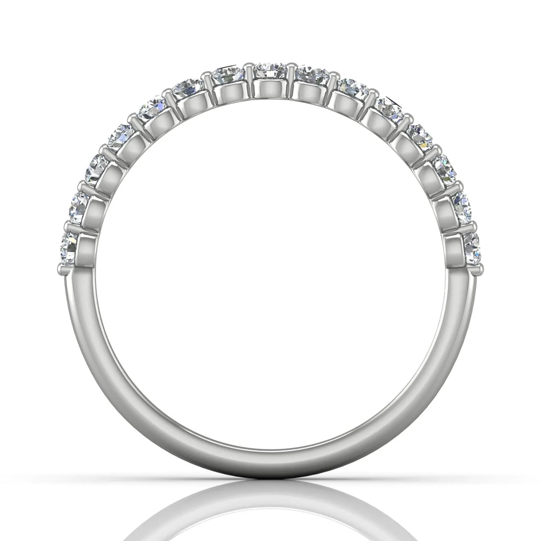 Shared Prong Wedding Band .
