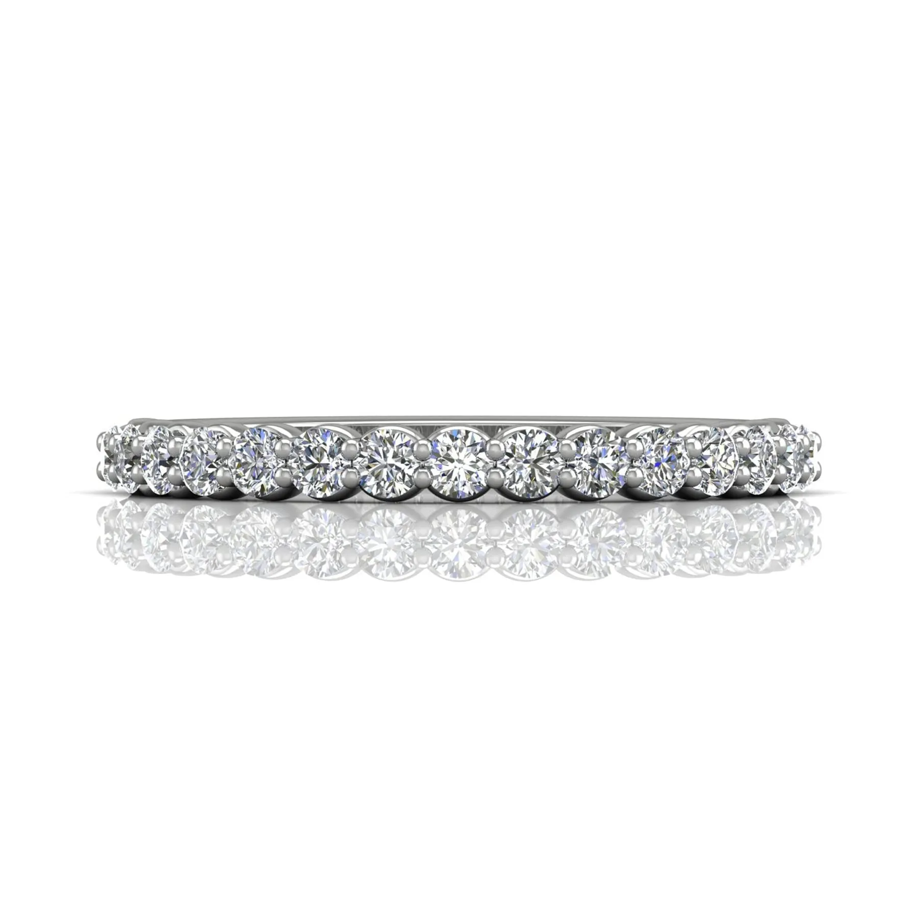 Shared Prong Wedding Band .