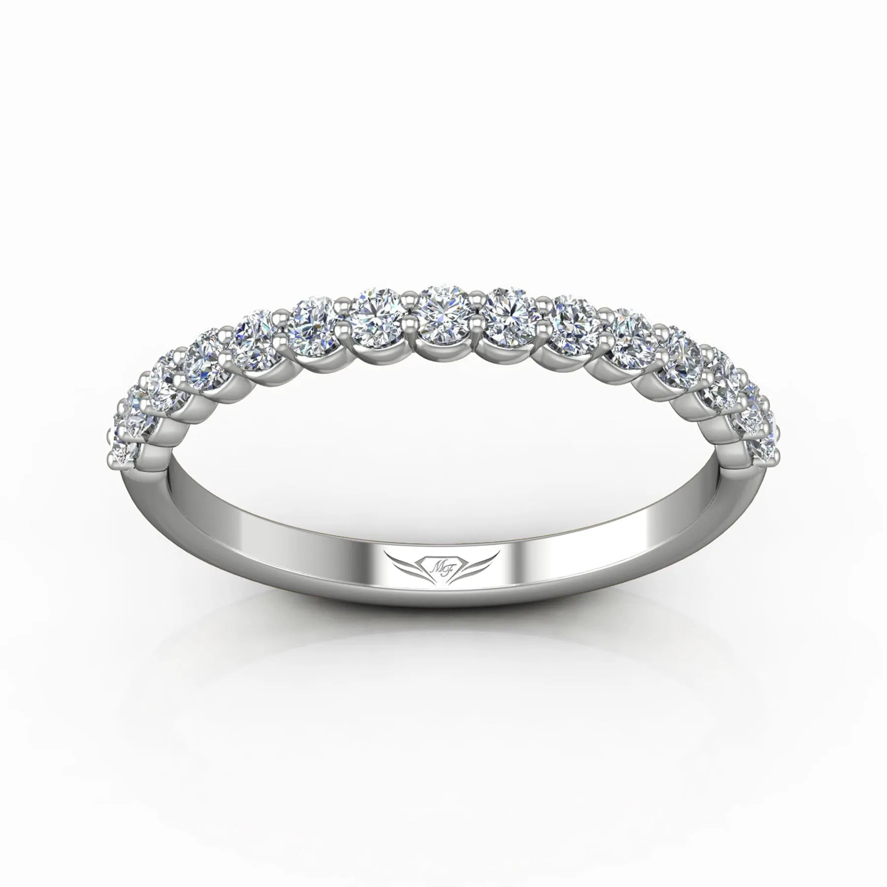 Shared Prong Wedding Band .