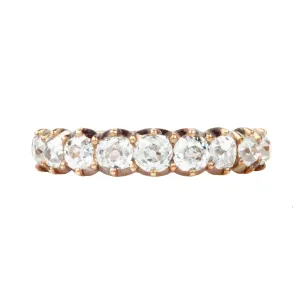 Signature Cutaway Old Mine Cut Diamond Half Hoop Band