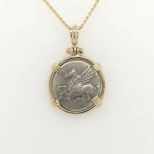 Silver Greek Coin Pendant