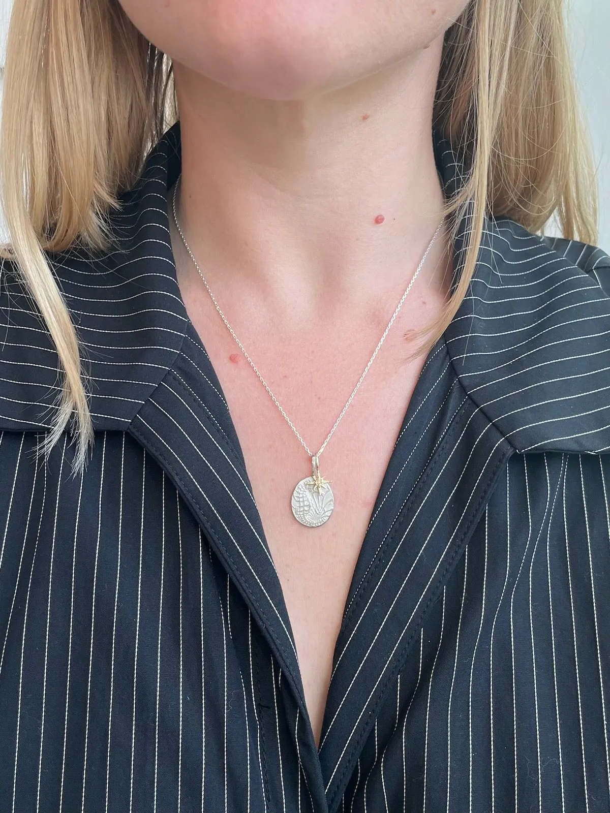 Silver Seahorse Artiface Necklace