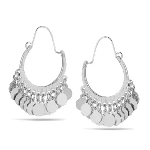 Silver-Tone Metal Drop Earrings #SQ6385S