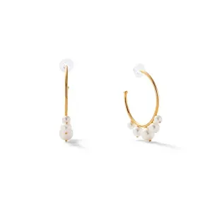 Small Pearl Swirl Earrings