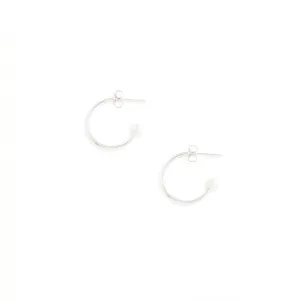 Small Silver Charming Hoop Earrings