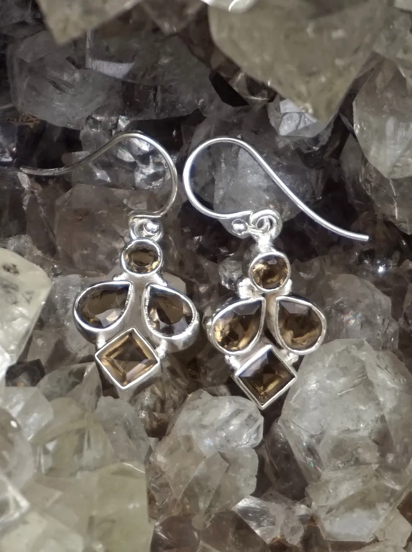 Smoky Quartz Drop Earring Set 2