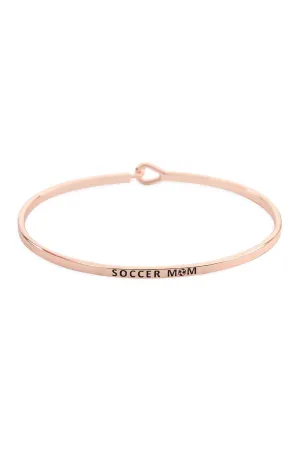 Soccer Mom Fashion Bangle Rose Gold - Pack of 6
