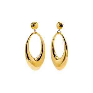 Solid Open Drop Graduated Stud Earring