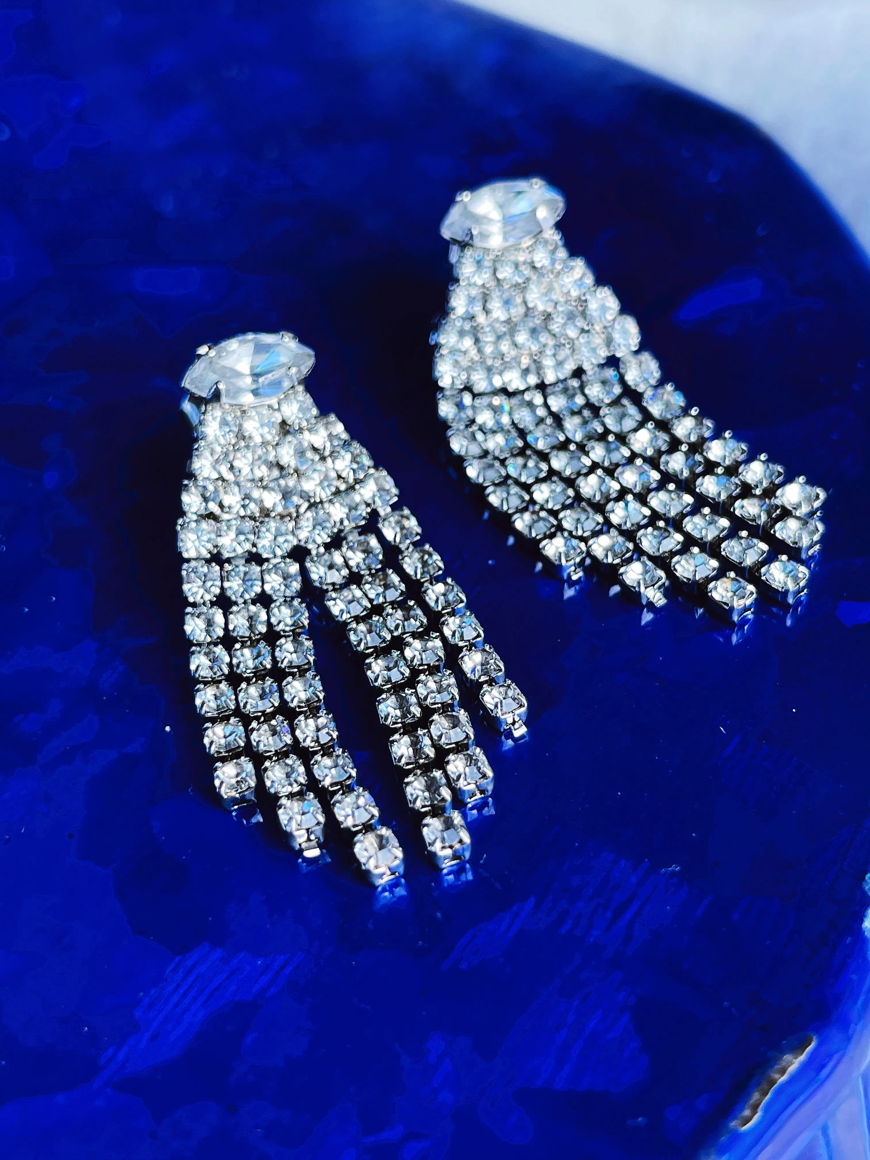 Sparkly Rhinestone Drop Earrings