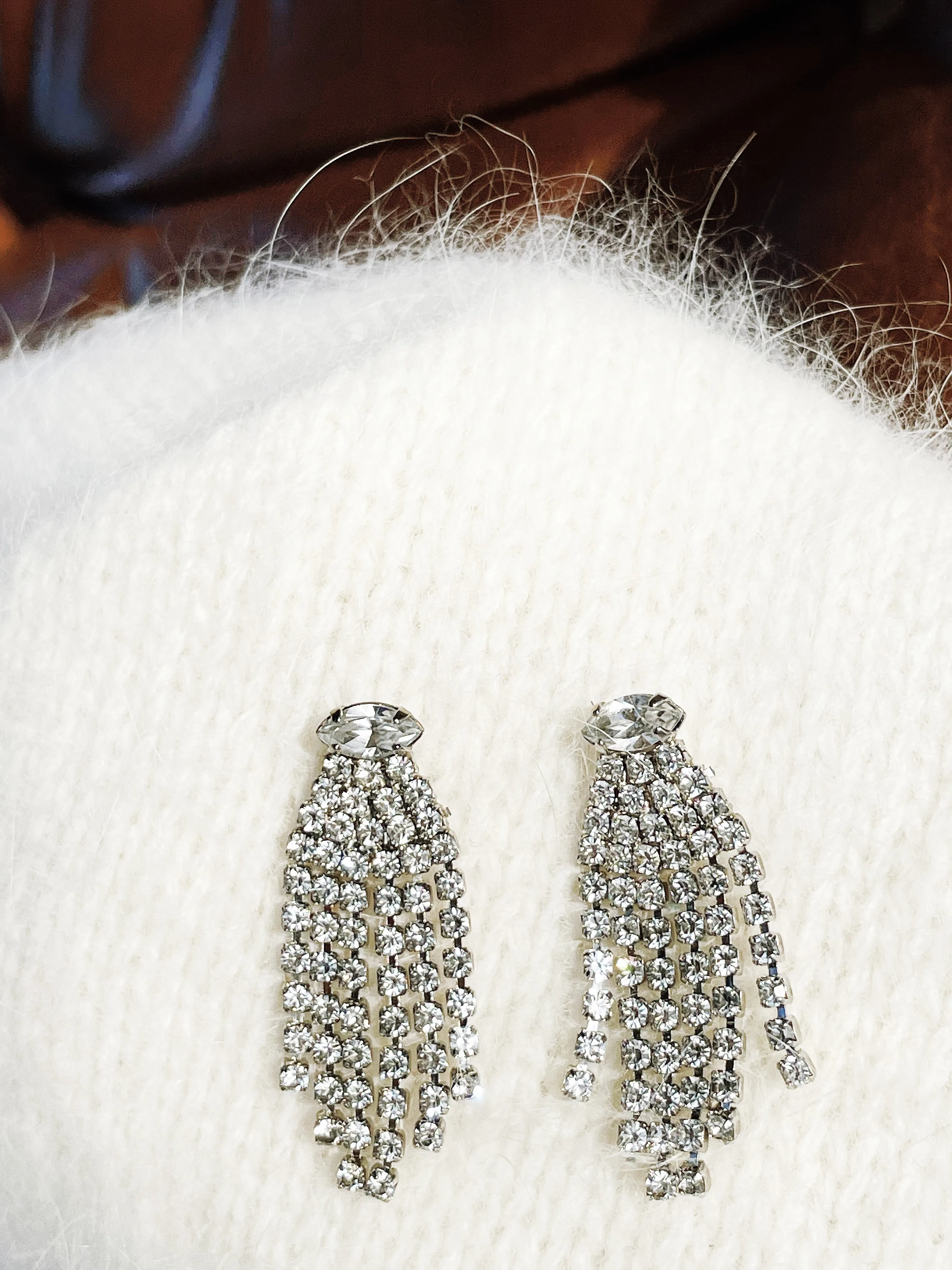 Sparkly Rhinestone Drop Earrings
