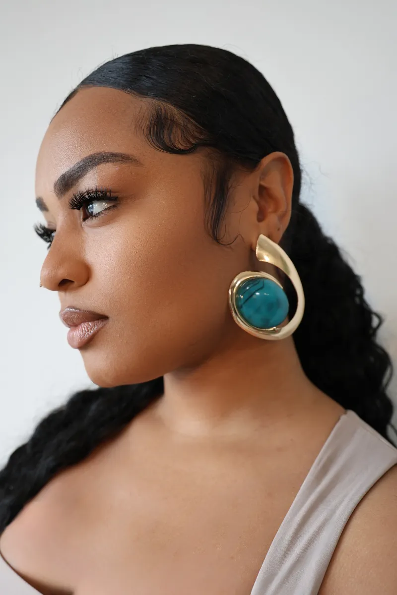 Spiral Geometric Dangle Earrings