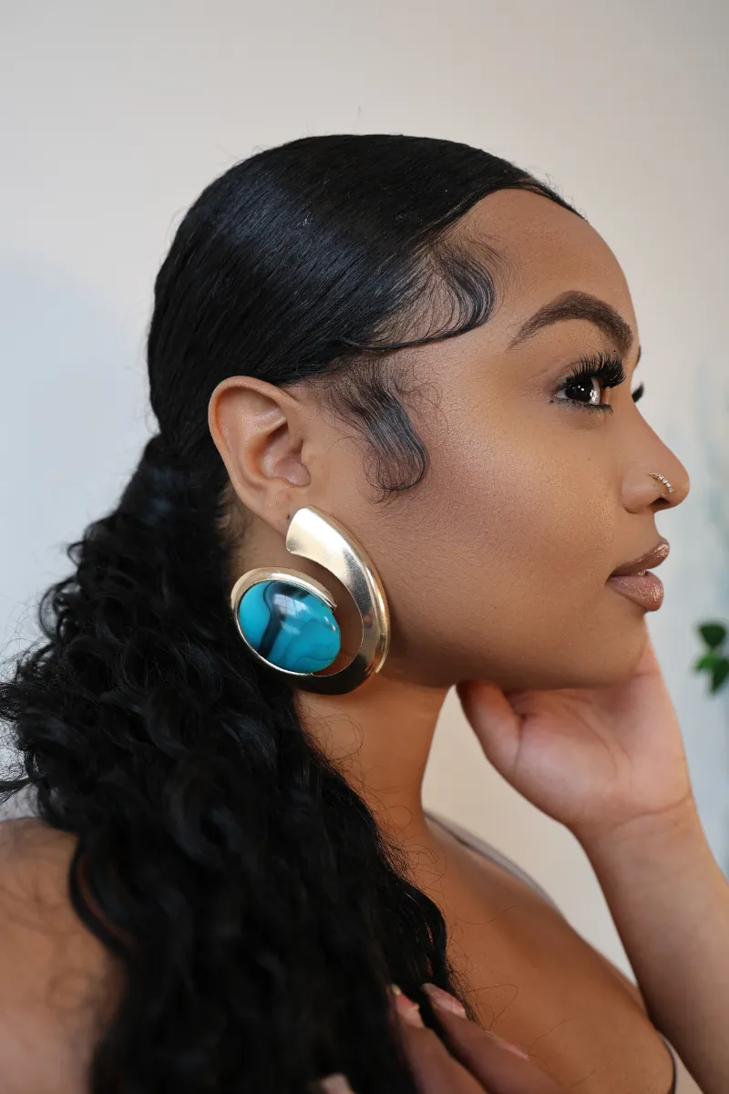 Spiral Geometric Dangle Earrings