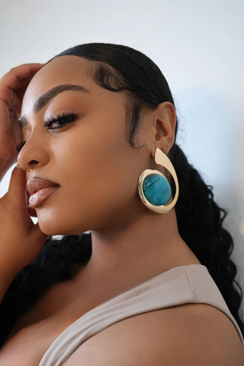 Spiral Geometric Dangle Earrings