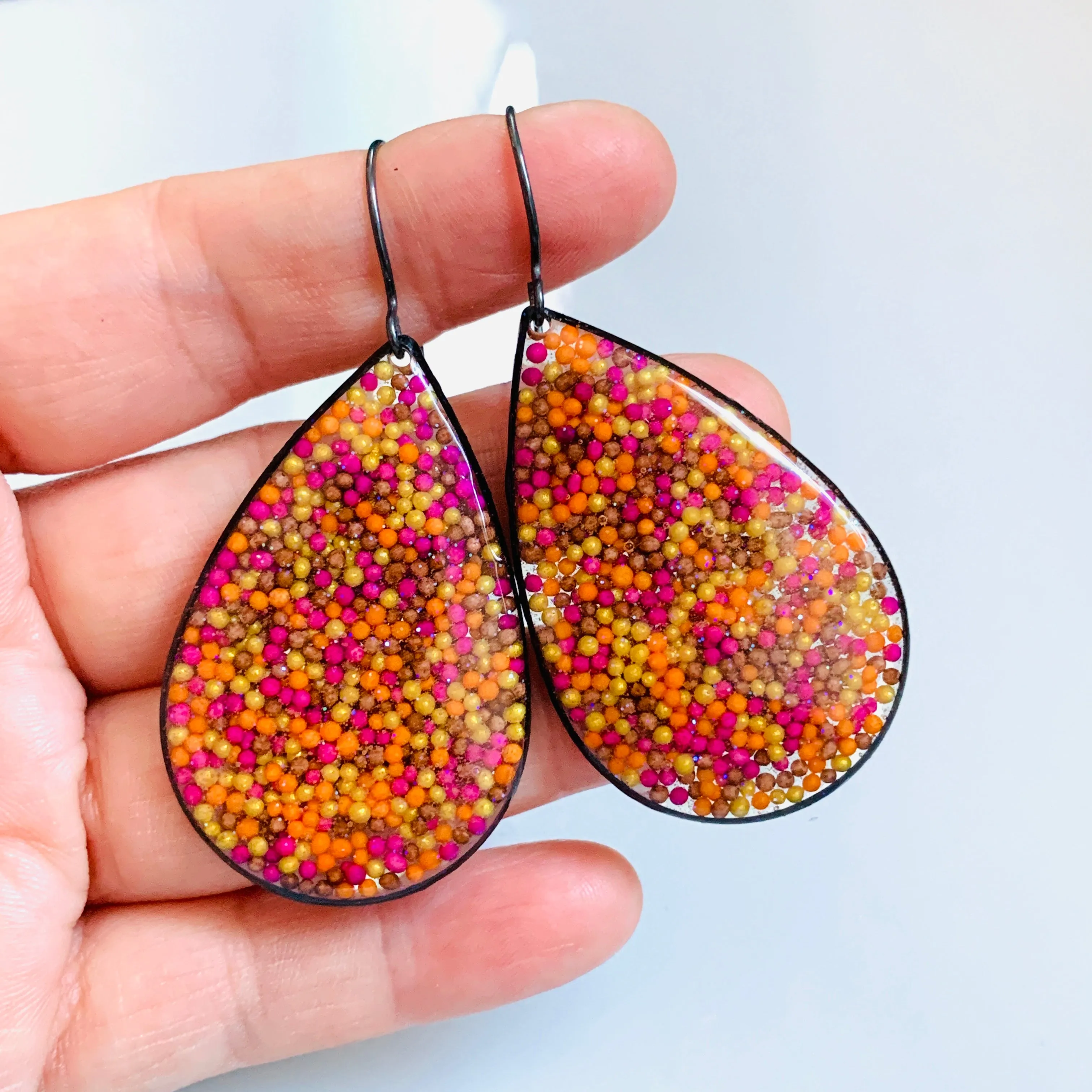 Sprinkle Teardrop Drop Earrings