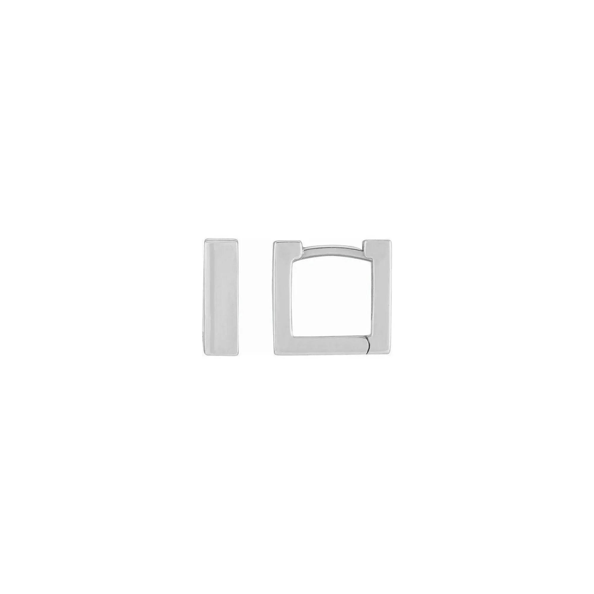 Square Hoop Huggie Earrings