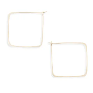 Square Hoops in Gold Fill