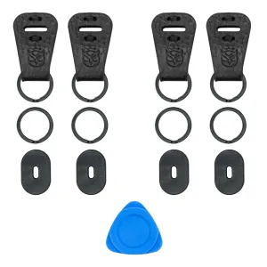 Square Lug to Split Ring Convert Kit - Stealth (2 pair)