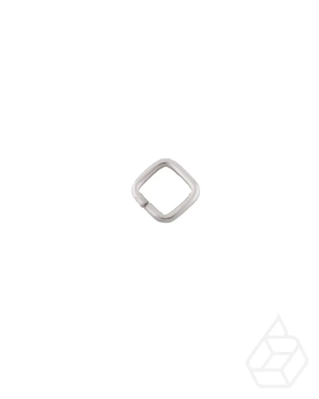 Square ring | Silver | inner size 15,2 mm (2 pieces)