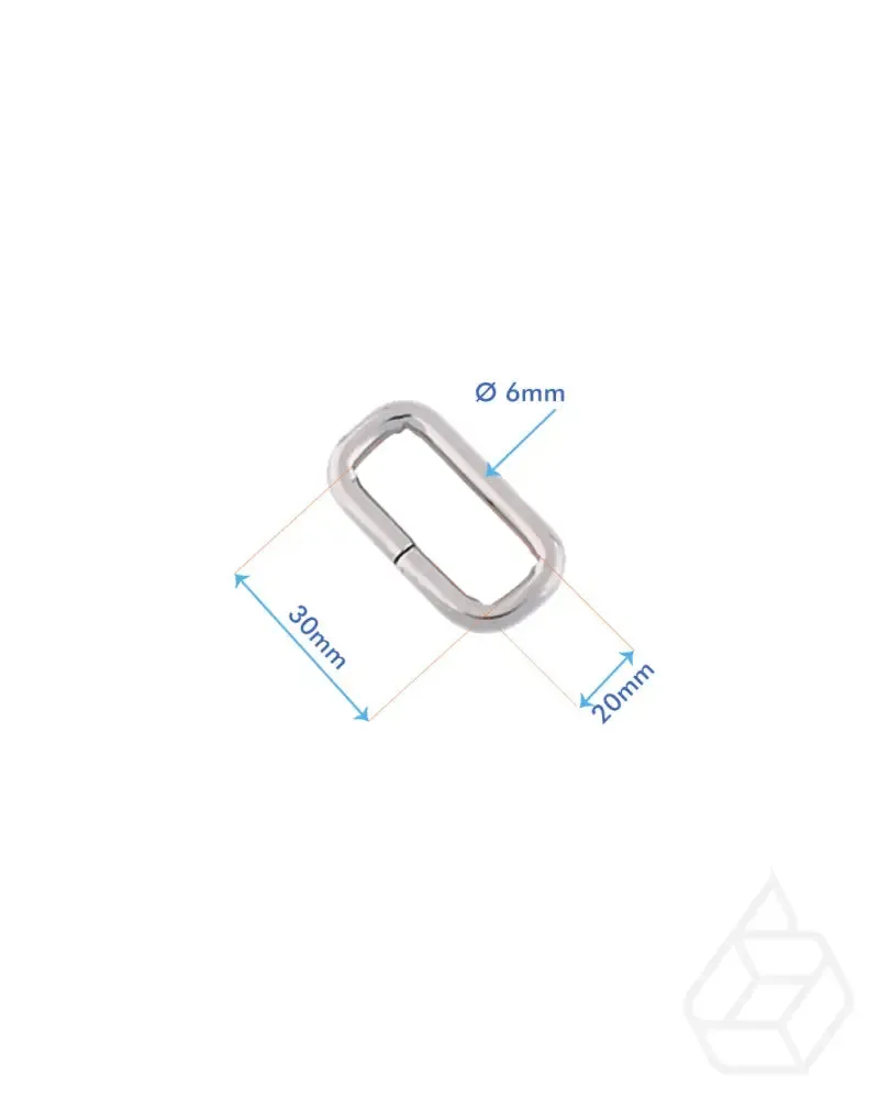 Square ring | Silver | inner size 15,2 mm (2 pieces)