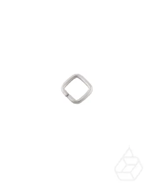 Square ring | Silver | inner size 15,2 mm (2 pieces)