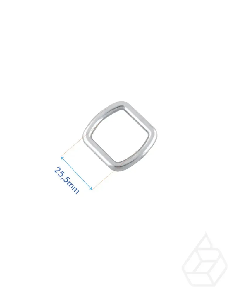 Square ring | Silver | inner size 25,5 mm (2 pieces)