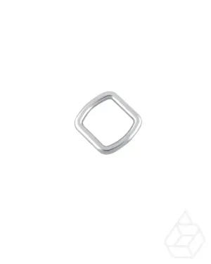 Square ring | Silver | inner size 25,5 mm (2 pieces)