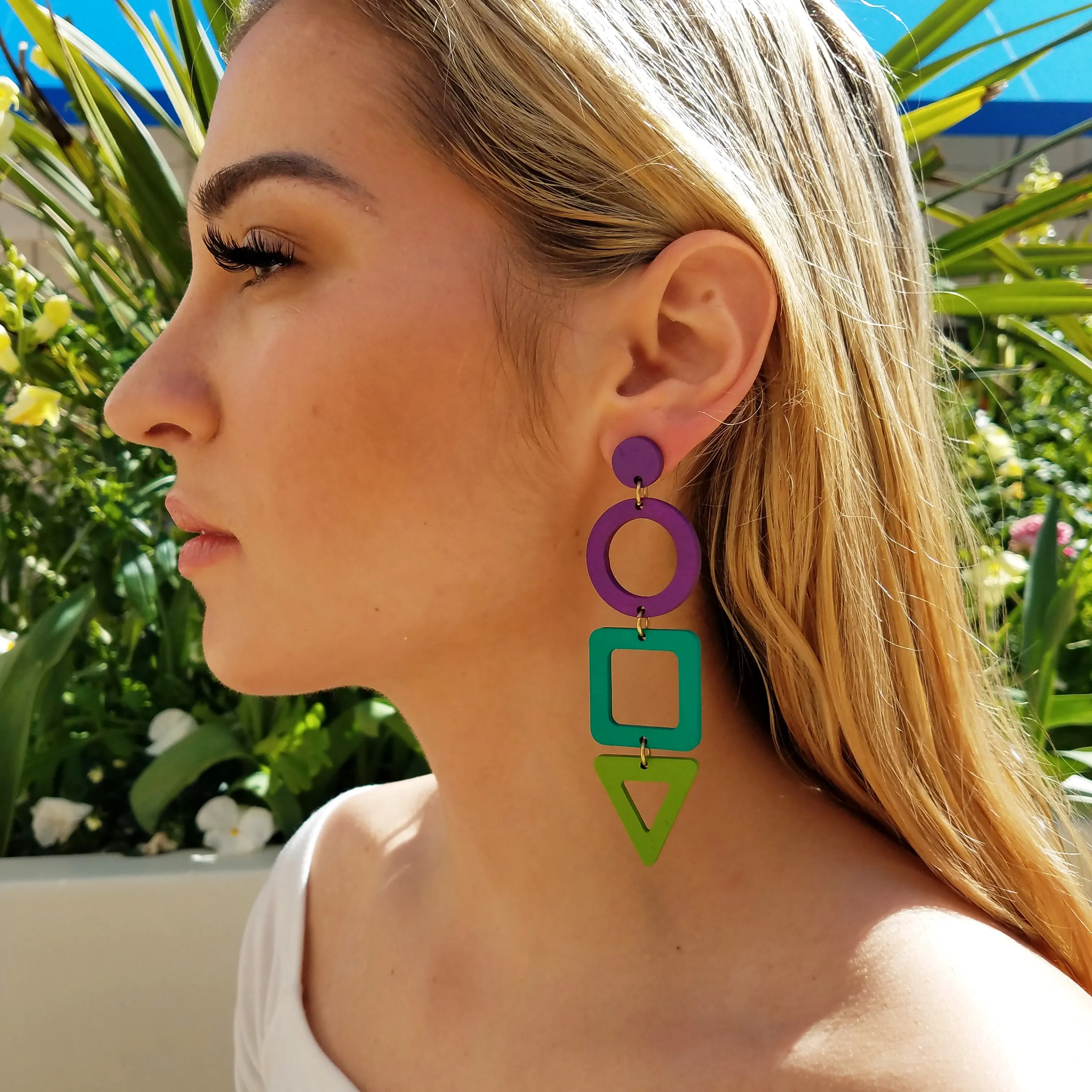 STACKED SHAPE EARRINGS | SALTWATER