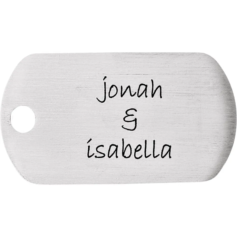 Stainless Steel 21x38mm 20 Gauge Little Dude Engravable Dog Tag