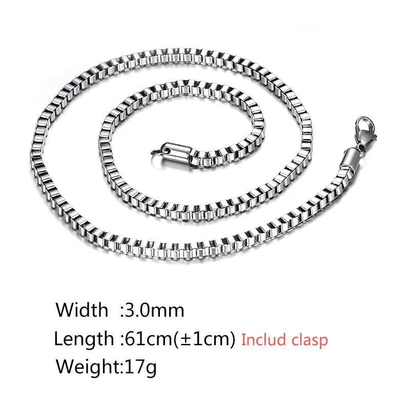 Stainless Steel Box Necklaces