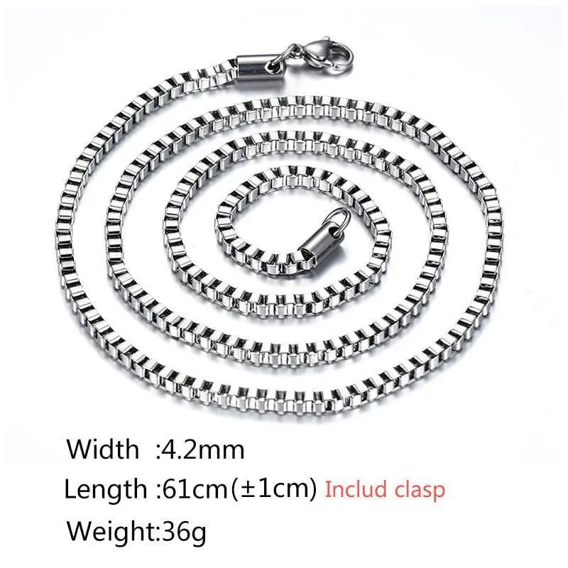 Stainless Steel Box Necklaces