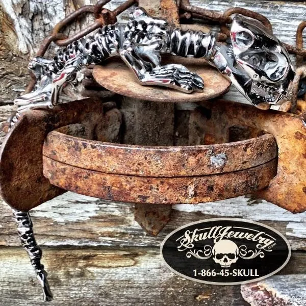 Stainless Steel Dinosaur Skeleton Bracelet (#834)