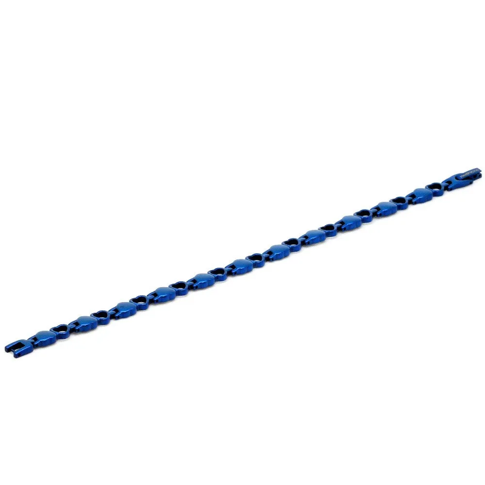 Stainless Steel Energy Bracelet 4-in-1. Blue Color. Model BR-S-149