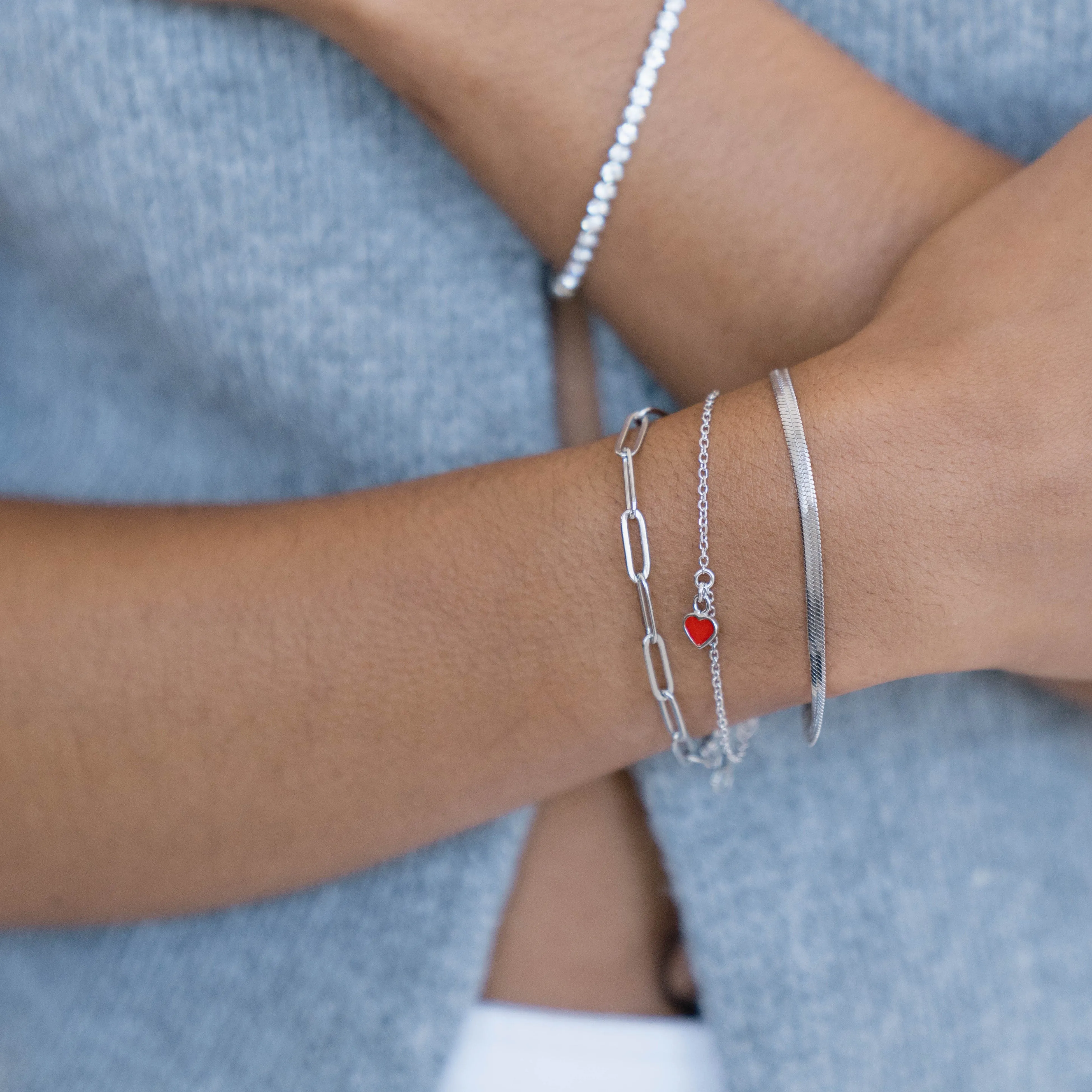 Stainless Steel Herringbone Bracelet