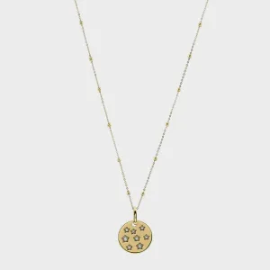 Stardust Gold Plate Star Pendant on fine gold chain