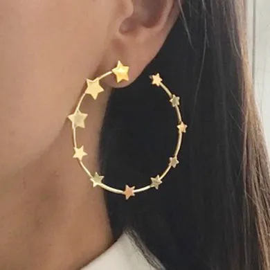 Stars Copper Earrings