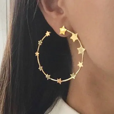 Stars Copper Earrings