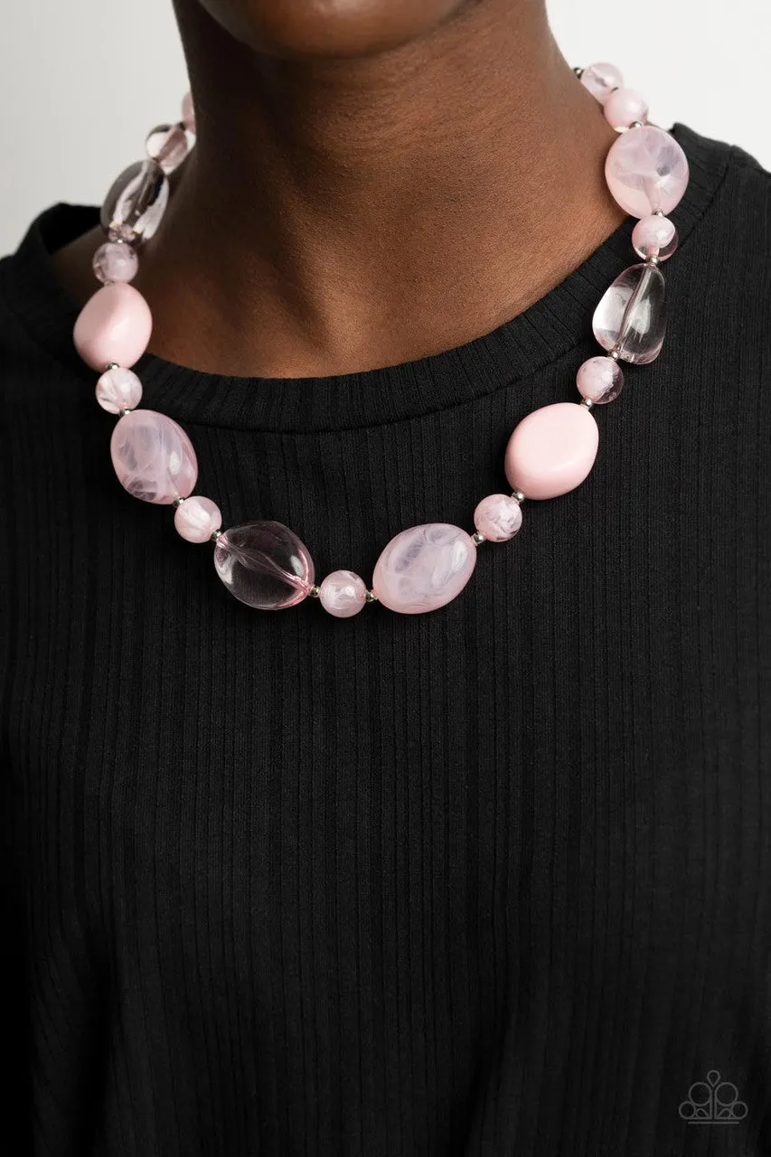 Staycation Stunner Pink Paparazzi Necklace