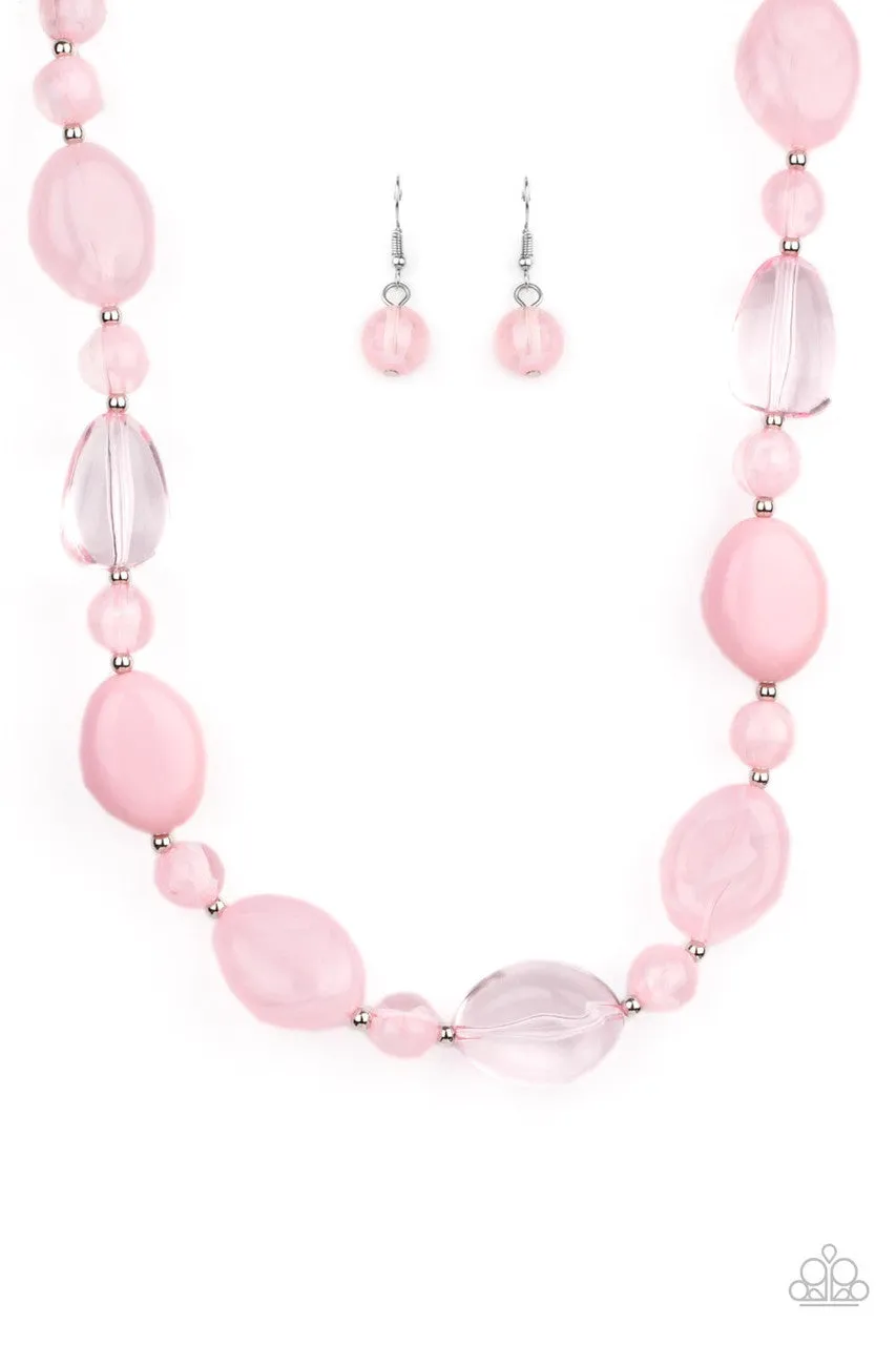 Staycation Stunner Pink Paparazzi Necklace
