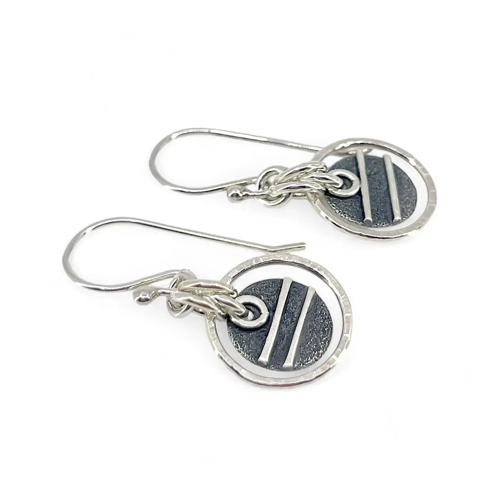 Sterling Silver and Patina Earrings