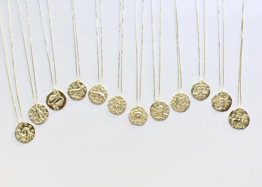 Sterling silver Astrology necklace, choose your zodiac sign!
