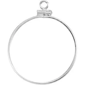 Sterling Silver Coin Edge Screw Top Frame for U.S. Susan Anthony Coin