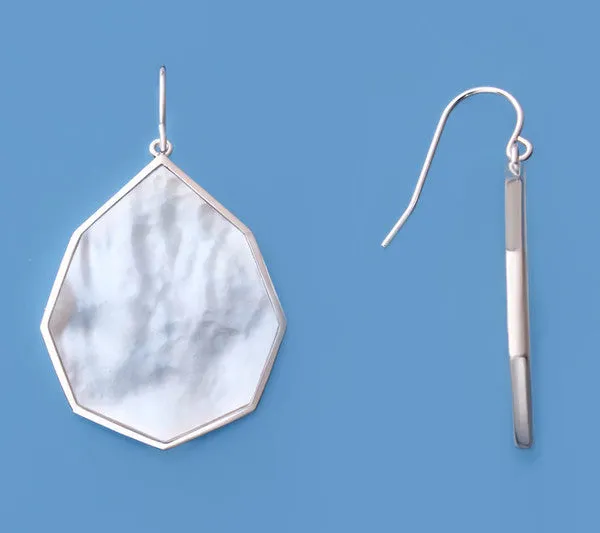 Sterling Silver Earrings with Mother of Pearl
