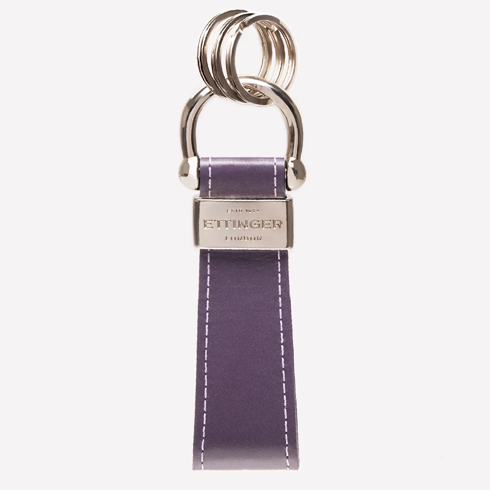 STERLING STIRRUP KEYRING - PURPLE