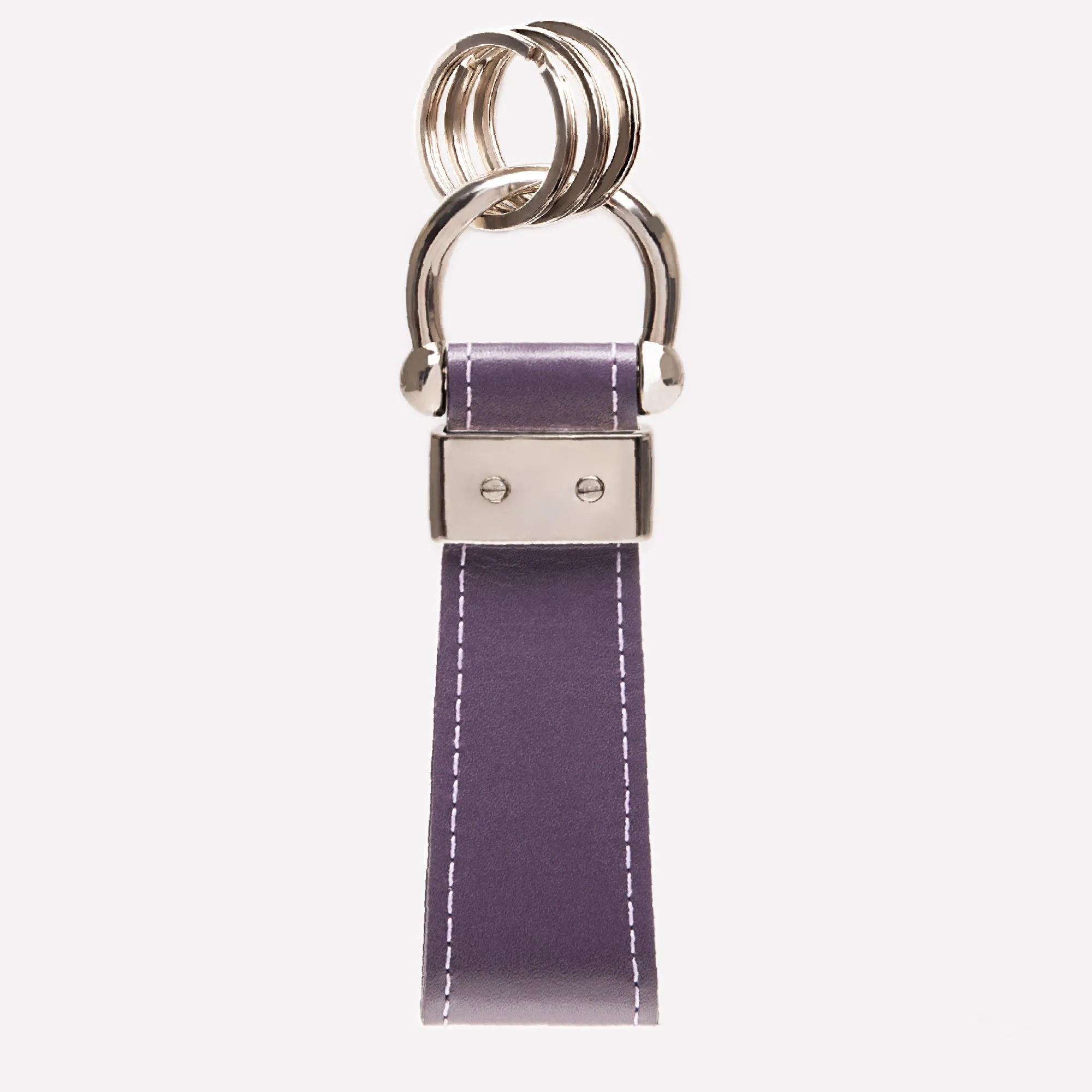 STERLING STIRRUP KEYRING - PURPLE