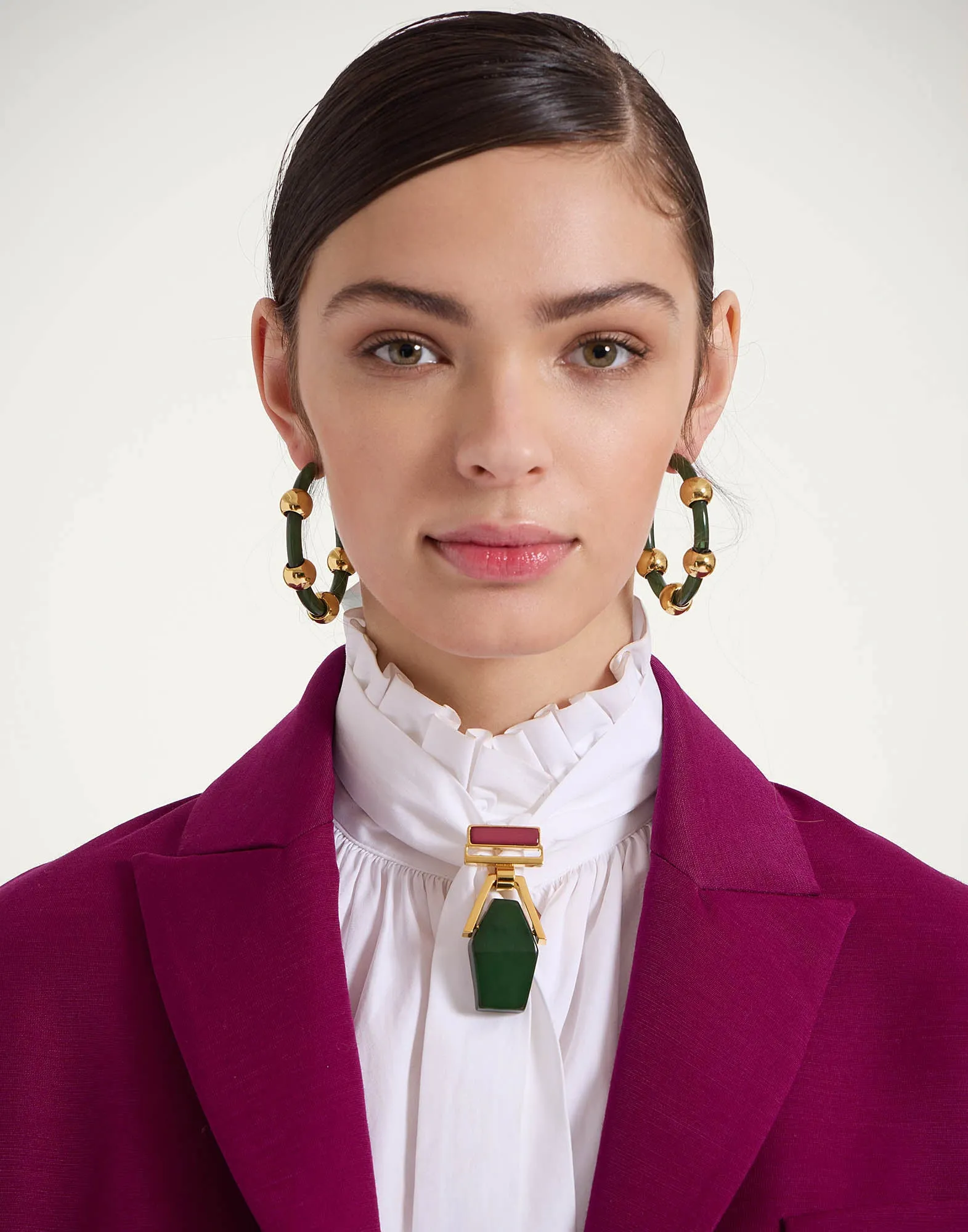 Studded Hoops Solid Camouflage