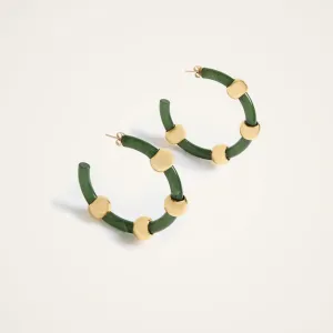 Studded Hoops Solid Camouflage