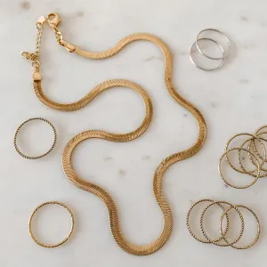 Stunna Liquid Gold 18k Gold Fill Snake Chain Necklace
