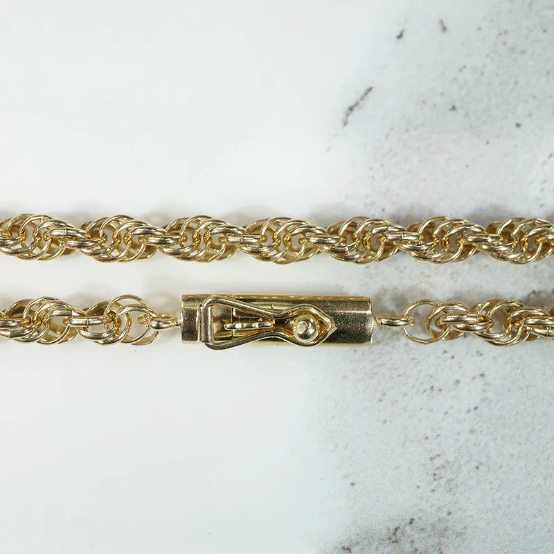 Substantial Italian 14k Gold Rope Chain