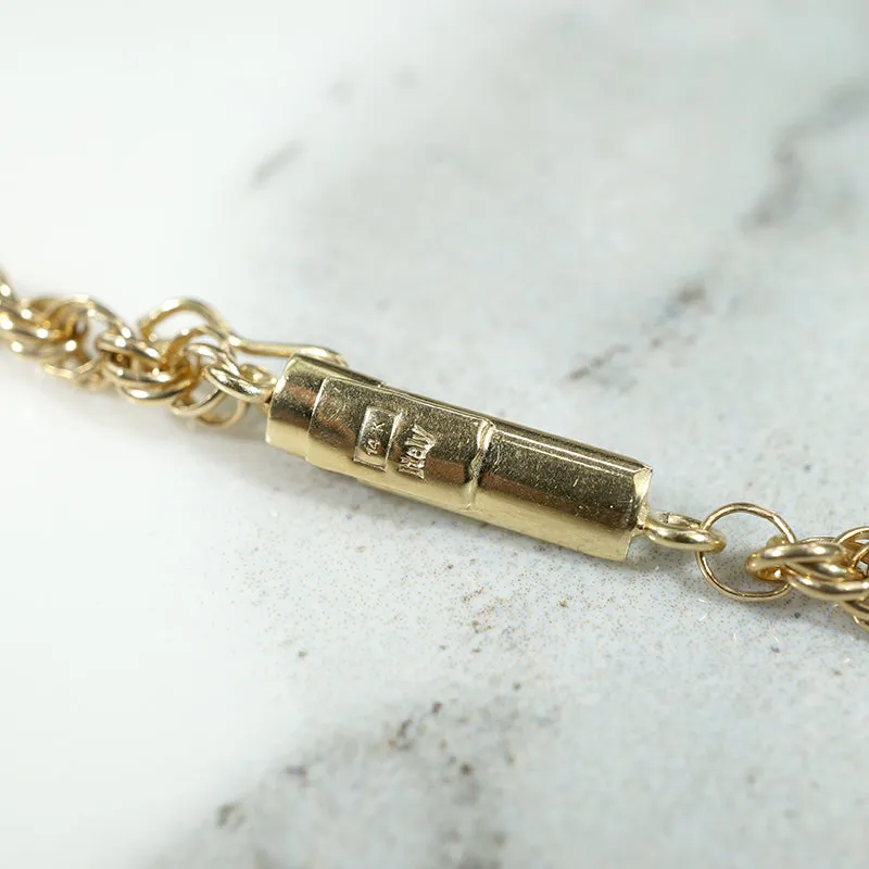 Substantial Italian 14k Gold Rope Chain
